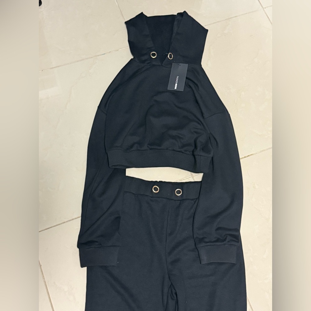 Black Hoodie and Jogger Set